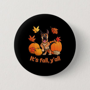 Fall Yall German Shepherd Puppy 6 Cm Round Badge
