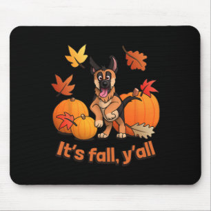 Fall Yall German Shepherd Puppy  Mouse Pad