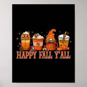 Fall Y'all Gnome Halloween Poster