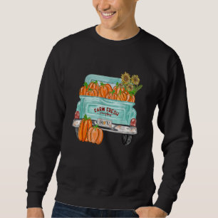 Fall Y'all Truck Pumpkin Sunflower Autumn Fall Tha Sweatshirt