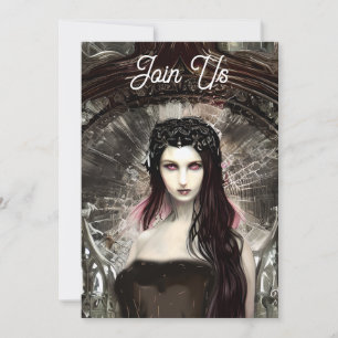 Fallen Angel   Dark Art   Halloween Party Invitation