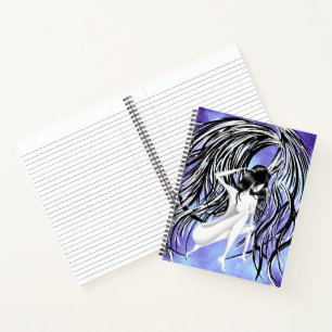 Fallen Angel grey blue monochrome  Notebook
