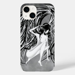 Fallen Angel Grey Monochrome Case-Mate iPhone 14 Case