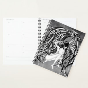 Fallen Angel Grey Monochrome Planner