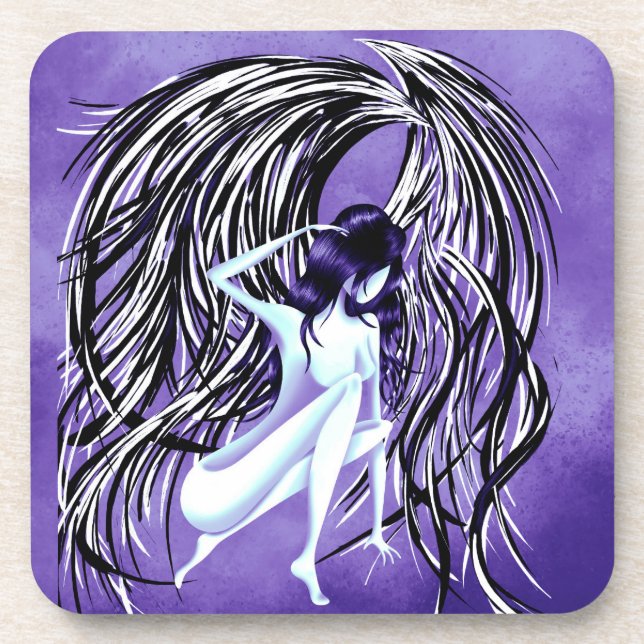 Fallen Angel Plastic Coaster (Front)