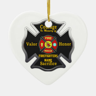 FALLEN BUT NOT FORGOTTEN CERAMIC TREE DECORATION