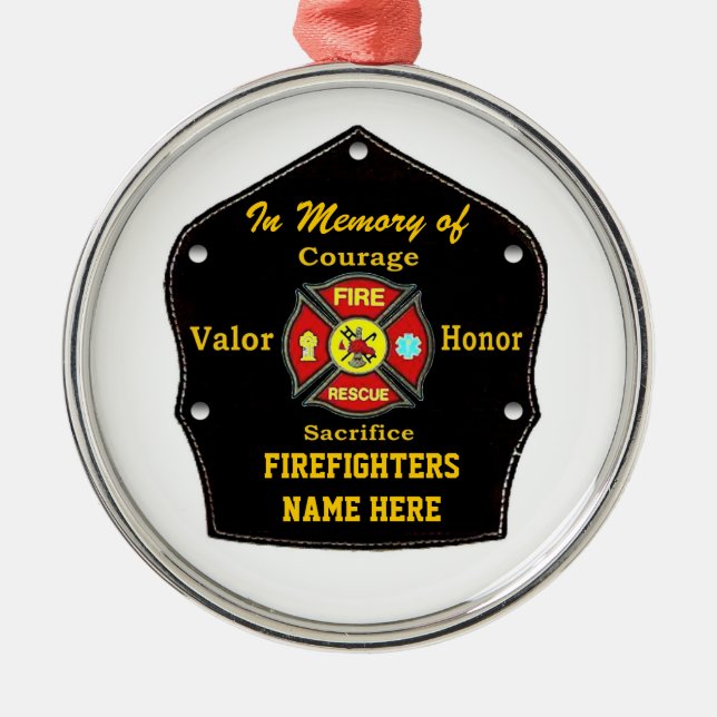 FALLEN BUT NOT FORGOTTEN METAL TREE DECORATION (Front)