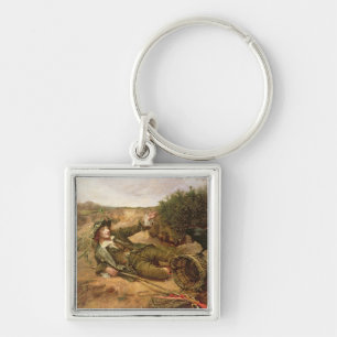 Fallen by the Wayside, 1886 (oil on canvas) Key Ring