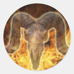 fallen classic round sticker