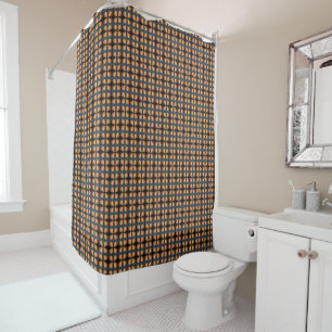 Fallen Leaf Pattern with Nailheads Shower Curtain