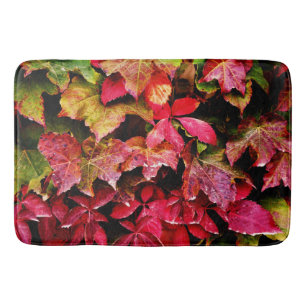 Fallen Leaves At The Yard In Autumn Bath Mat