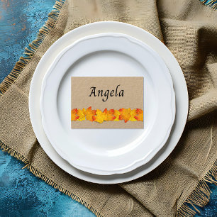 Fallen Leaves Blank Place Cards
