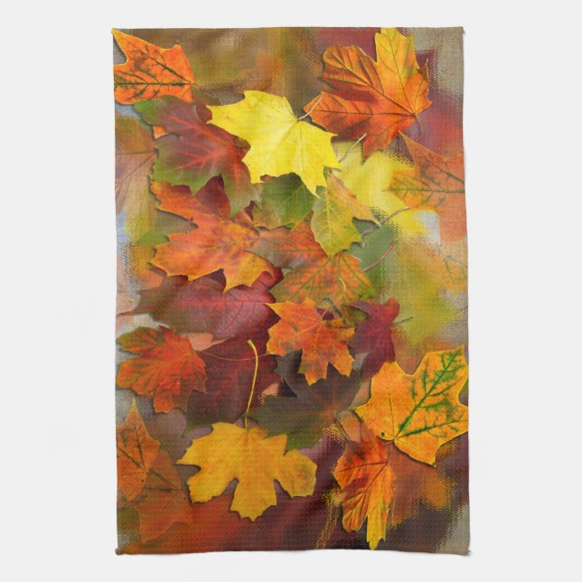 Fallen Leaves ~ Kitchen Towel (Vertical)