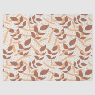 Fallen Leaves on Cream Background Tissue Paper