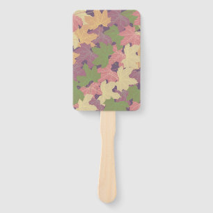 FALLEN MAPLE LEAVES HAPPY AUTUMN HAND FAN