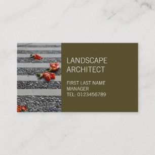 Fallen Petals olive Business Card