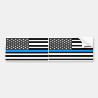 Fallen Police Flag Bumper Sticker