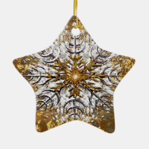 Fallen Snow Ceramic Ornament