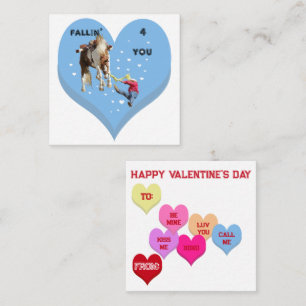 FALLIN' 4 YOU Valentine's Conversation Hearts Card