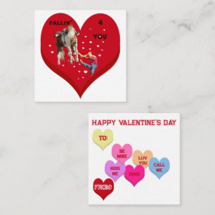 FALLIN' 4 YOU Valentine's Conversation Hearts Card