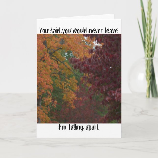 Falling Apart Greeting Card (Front)