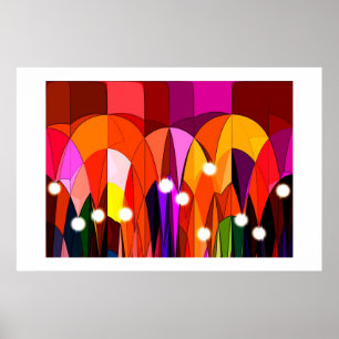 Falling art poster