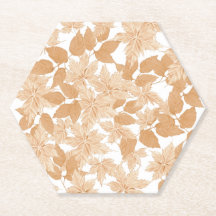 Falling Autumn Paper Coaster