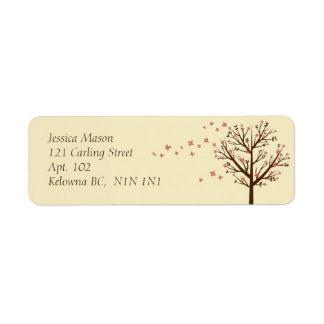 Falling Blossoms - Pink Return Address Label