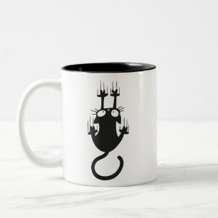 Falling Cat Two-Tone Coffee Mug