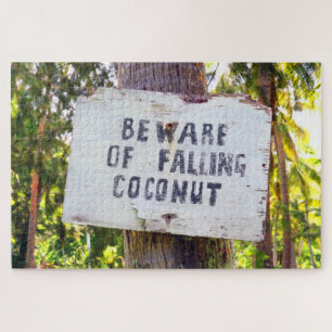 FALLING COCONUTS 20x30 INCH Jigsaw Puzzle