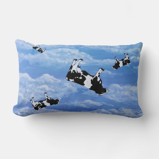 Falling Cows Lumbar Cushion (Front)