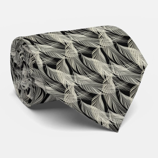 Falling Feathers  Tie (Rolled)