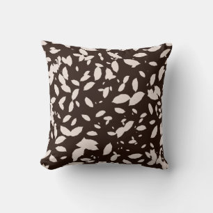 Falling Foliage Black & White Throw Pillow