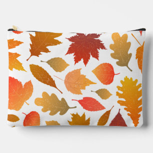 Falling for Autumn – Cosy Leaf Pattern Accessory Pouch