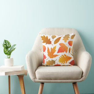 Falling for Autumn – Cosy Leaf Pattern Cushion