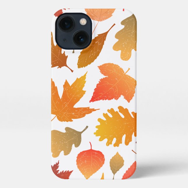 Falling for Autumn – Cosy Leaf Pattern iPhone Case (Back)