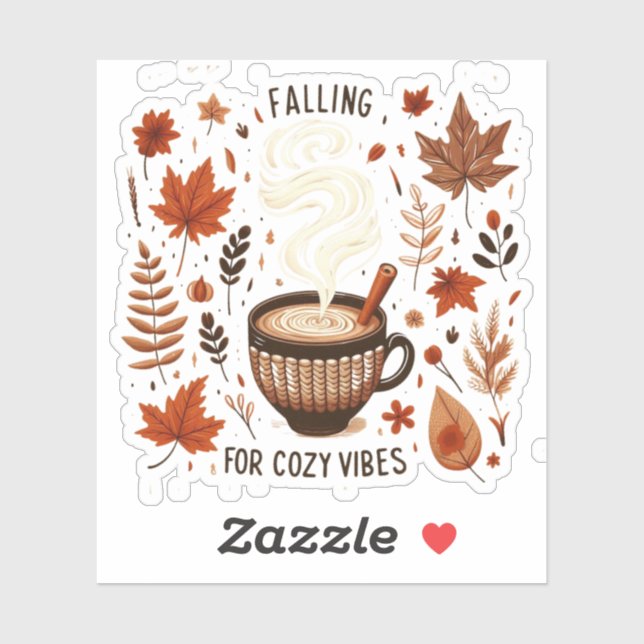 Falling for Cosy Vibes Autumn Cute Coffee & Fall  (Sheet)