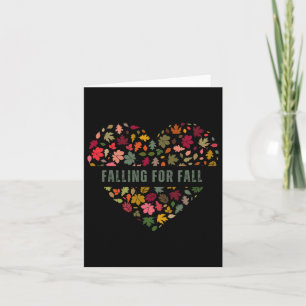 Falling For Fall - Hello Fall Falling Leaves Autum Card