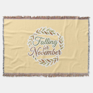 Falling for November - Fall Design Throw Blanket