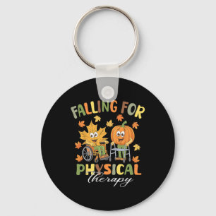 Falling For Physical Therapy Pt Cute Fall Thanksgi Key Ring