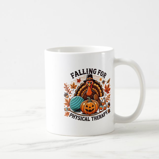 Falling For Physical Therapy Pt Pumpkin Fall Thank Coffee Mug (Right)