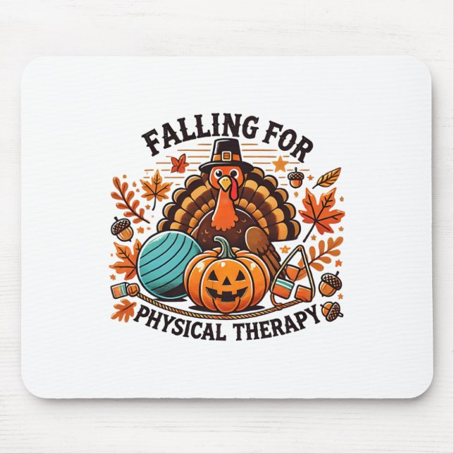 Falling For Physical Therapy Pt Pumpkin Fall Thank Mouse Pad (Front)
