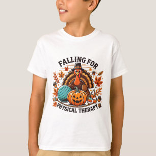 Falling For Physical Therapy Pt Pumpkin Fall Thank T-Shirt
