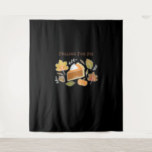 Falling for Pie – Cozy Autumn Pumpkin Pie Design C Tapestry