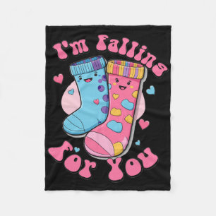 Falling For You Nurse Valentine Cna Fall Risk Non- Fleece Blanket