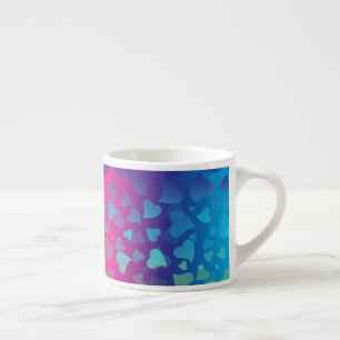 Falling Hearts Colourful Espresso Cup