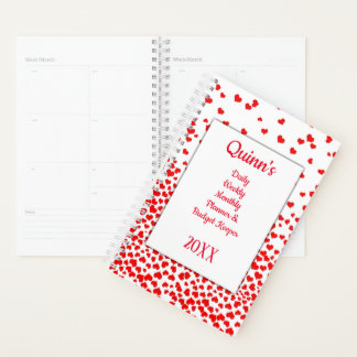 Falling Hearts Daily Budget Planner