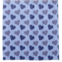 Falling Hearts in Spring Shower Curtain