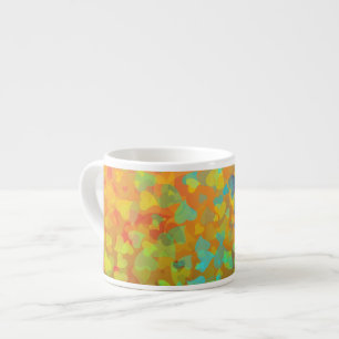 Falling Hearts Orange Espresso Cup