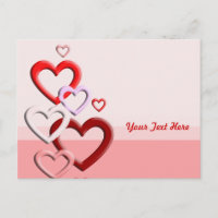falling hearts pink background